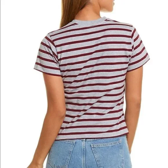 Cropped Stripe T shirt - Picture 2 of 2